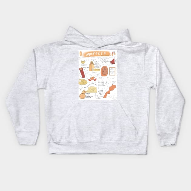 Morocco Facts Kids Hoodie by adrienne-makes